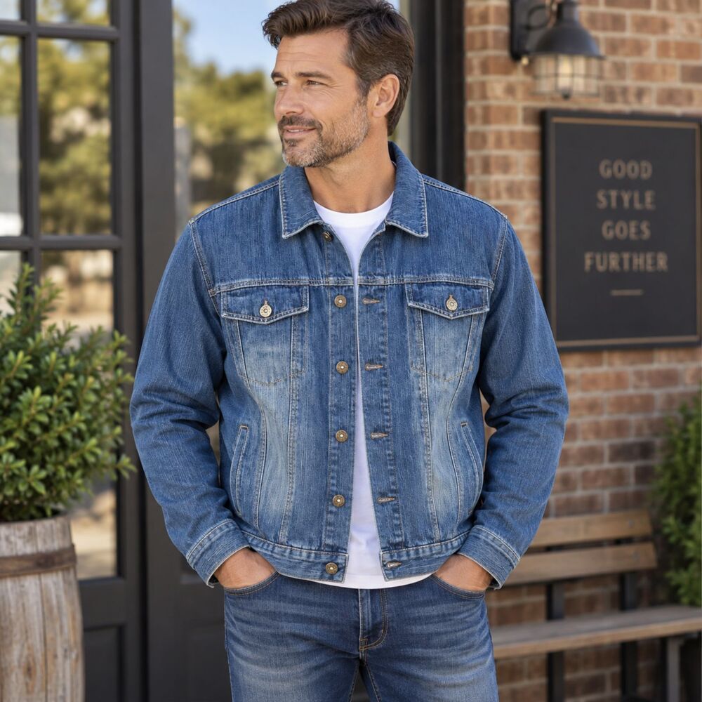 Vintage Claudio Nucci Men's XL Denim Trucker Jean Jacket
